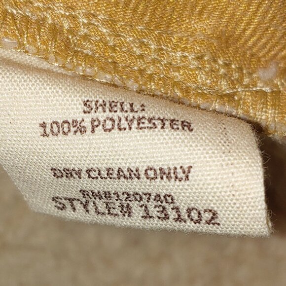 Mystree Faux Leather Shearling Embroidered Collar Jacket Size L Light Brown - Picture 3 of 5